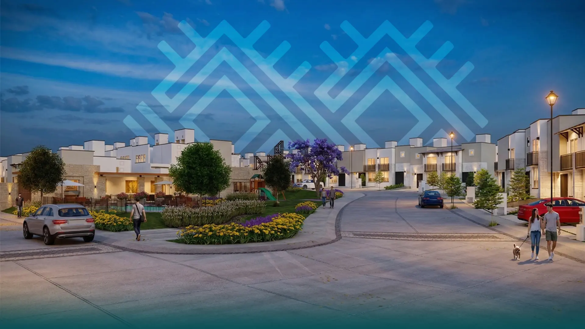 Fachada de casas en Condominio Cumbre, El Marqués Querétaro